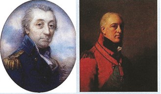 Left - Admiral Sir William George Fairfax Right - Lieutenant General Sir John Hope