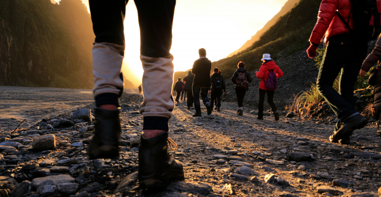picture of a group of walkers from behind
